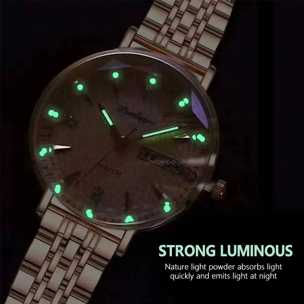 POEDAGAR 3011 Fashion Elegant Original Japan Quartz Movement Women's Wristwatch Waterproof Stainless Steel Strap Watch for Women