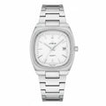YaLaLuSi Rectangle Alloy Fashion Quartz Analog Waterproof Sport Watch Men Women Luxury Silver Black Dial Acrylic Band Calendar