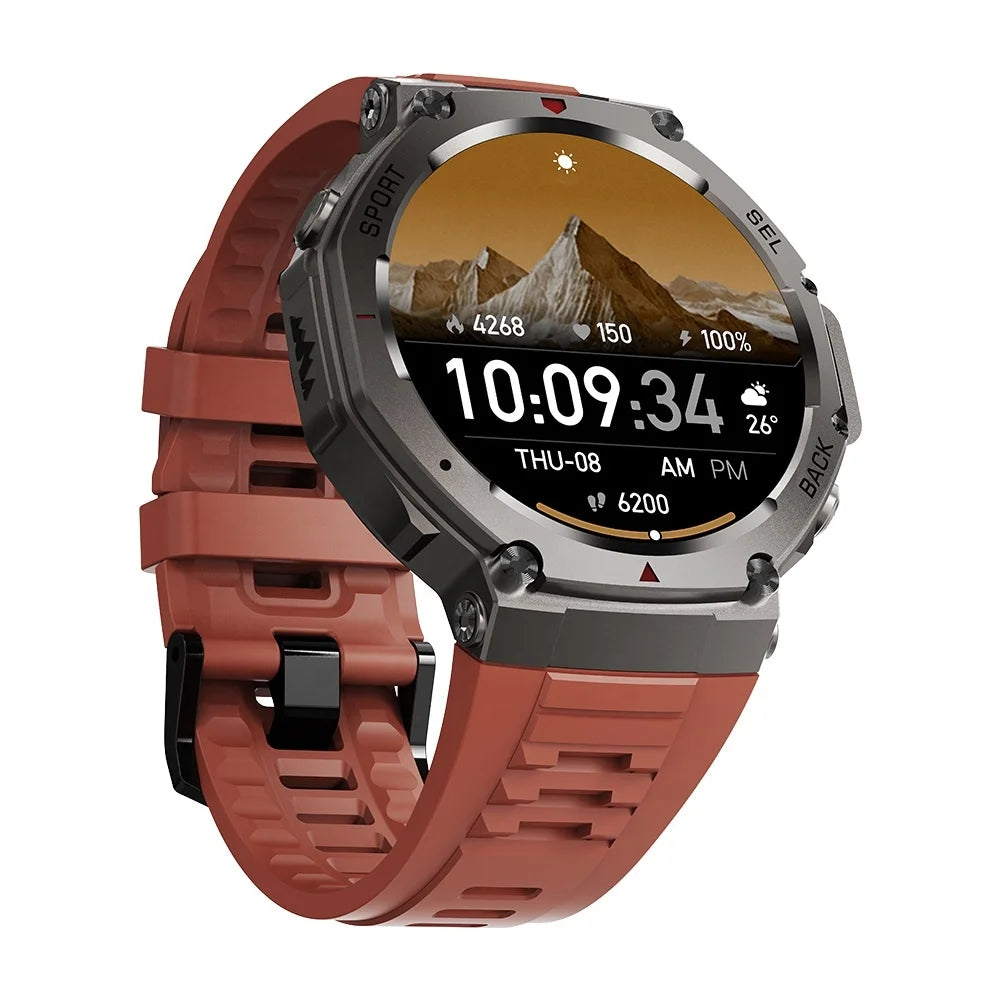 DM58 Sport Smart Watch with GPS 5ATM Waterproof 500mAh Battery BT Calling Heart Rate Blood Oxygen Sleep Monitoring for Men Women