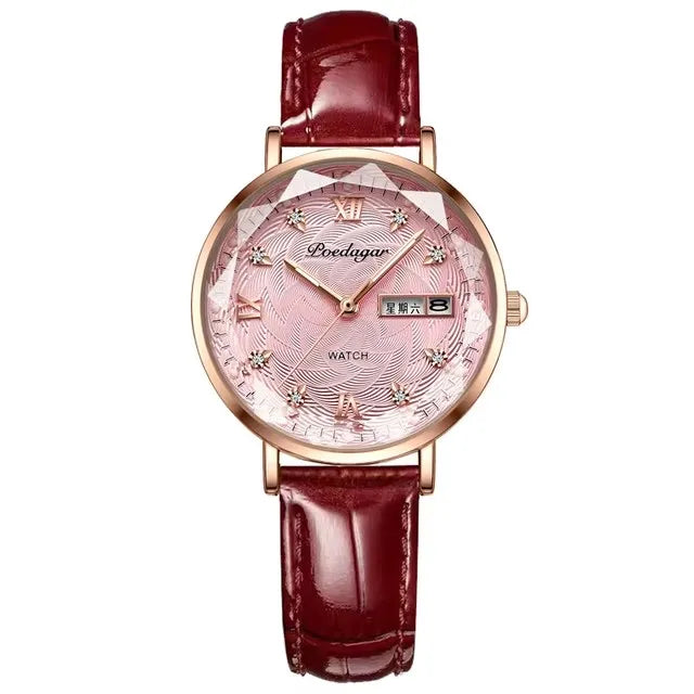POEDAGAR 3011 Fashion Elegant Original Japan Quartz Movement Women's Wristwatch Waterproof Stainless Steel Strap Watch for Women