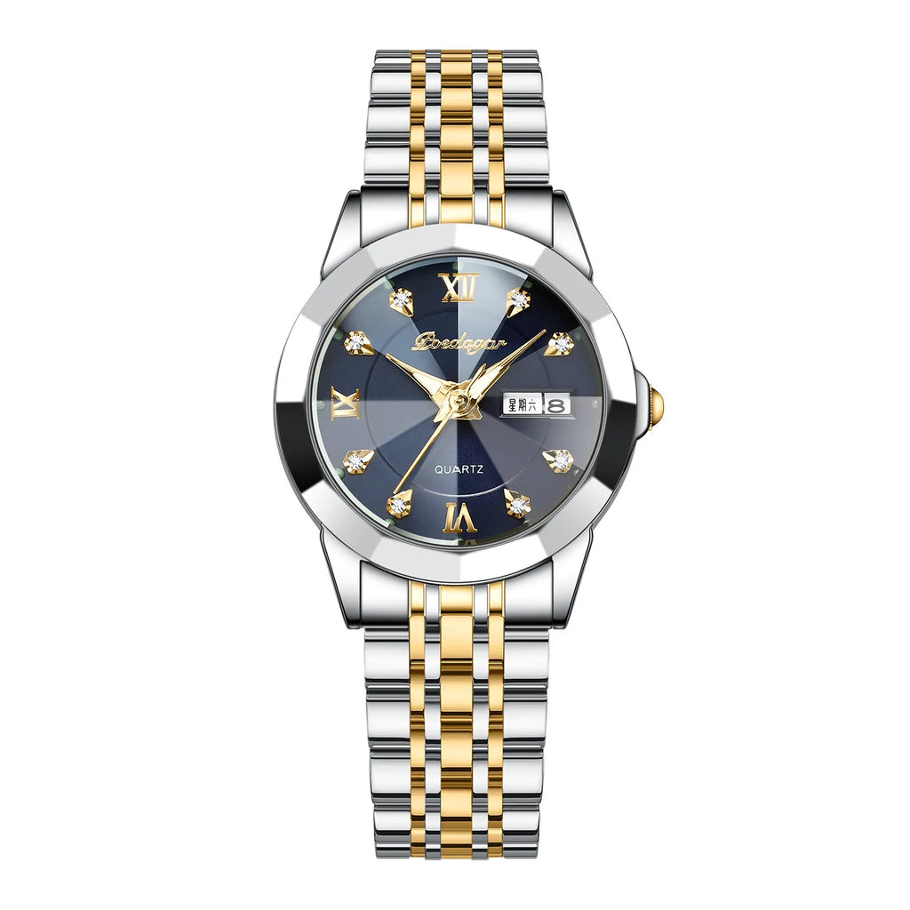 POEDAGAR Luxury Diamond Ladies Watch High Quality Stainless Steel Bracelet Luminous Waterproof Quartz Women's Watches 3076 Clock