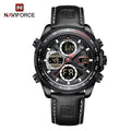NAVIFORCE 9197 Watch Men's Luxury Sports Chronograph Alarm Clock Watch Waterproof Quartz Big Clock Digital Men's Watch