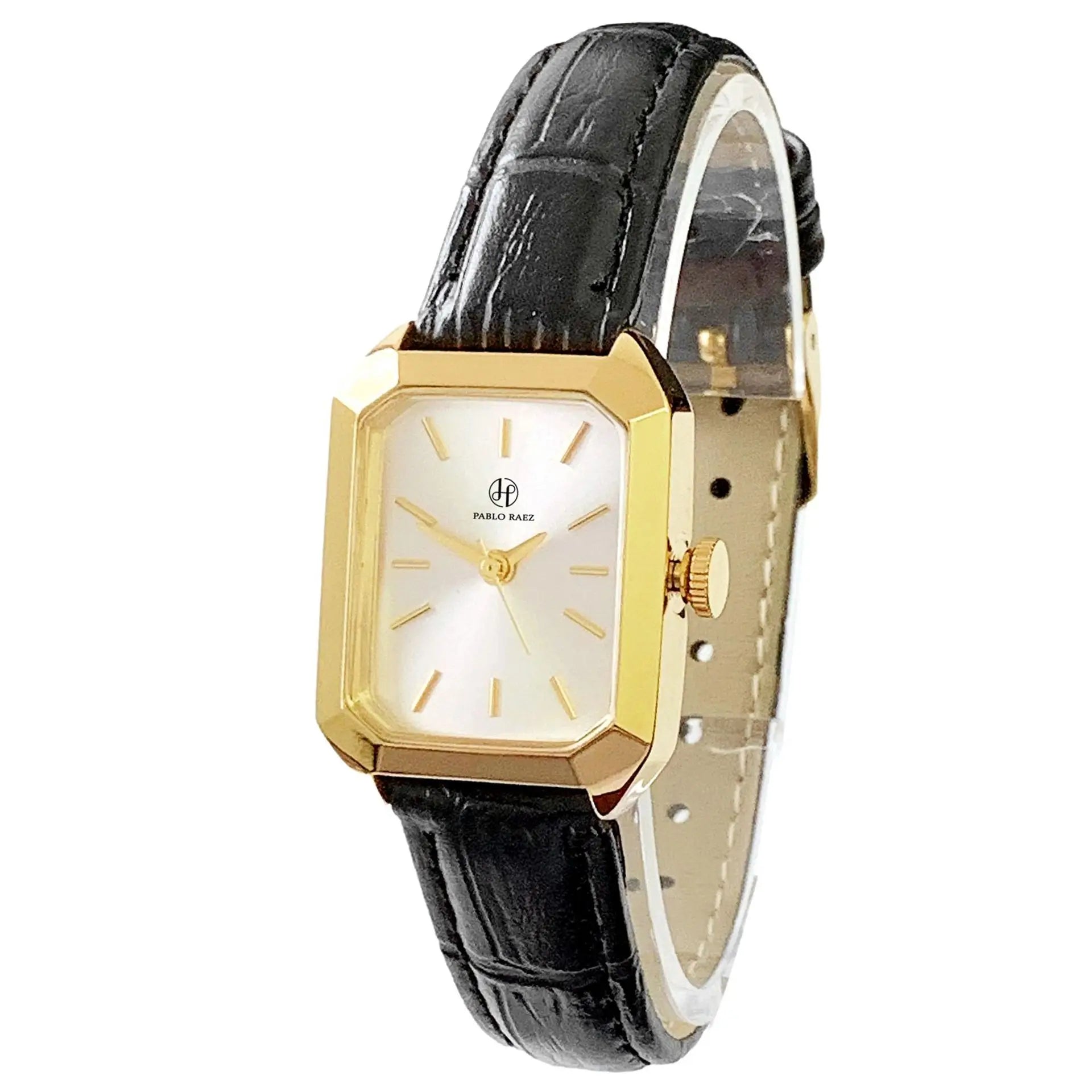 Pablo Raez Explosive Golden Small Square Watch Fashion Belt Women's Black Simple Wrist Quartz