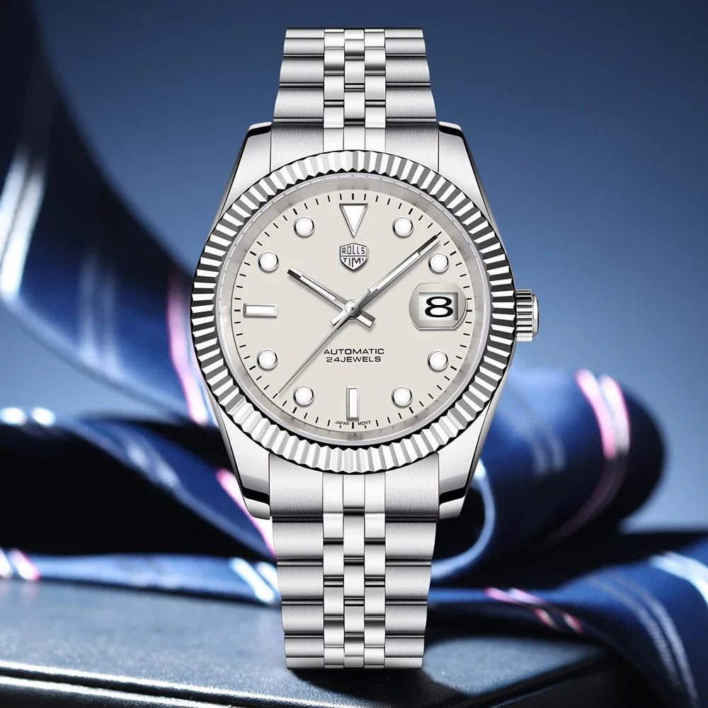 2024 Top Brand Luxury Automatic Watch RollsTimi Men Mechanical Watches for Men Japan NH35A Waterproof Sapphire Reloj Hombre 7930