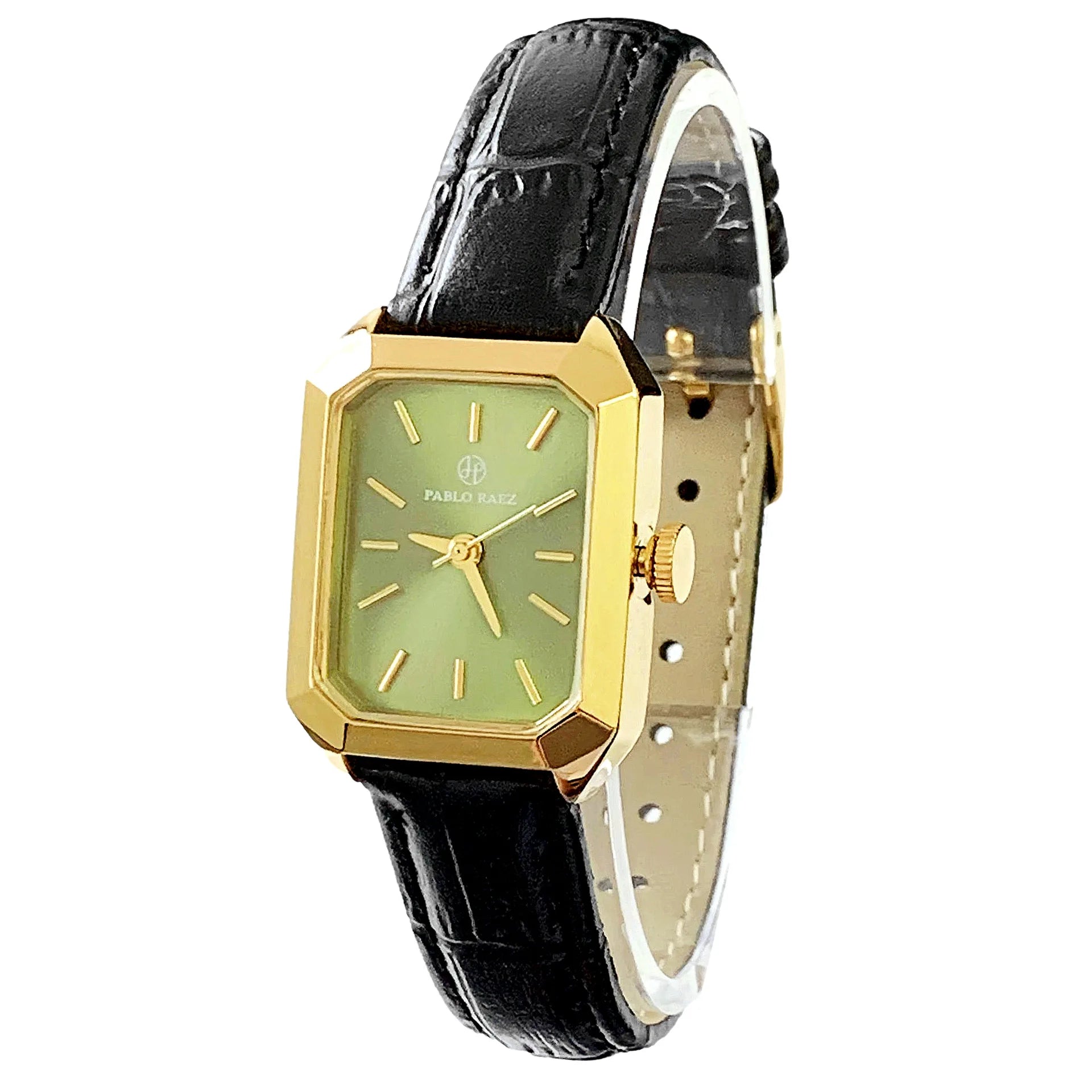 Pablo Raez Explosive Golden Small Square Watch Fashion Belt Women's Black Simple Wrist Quartz