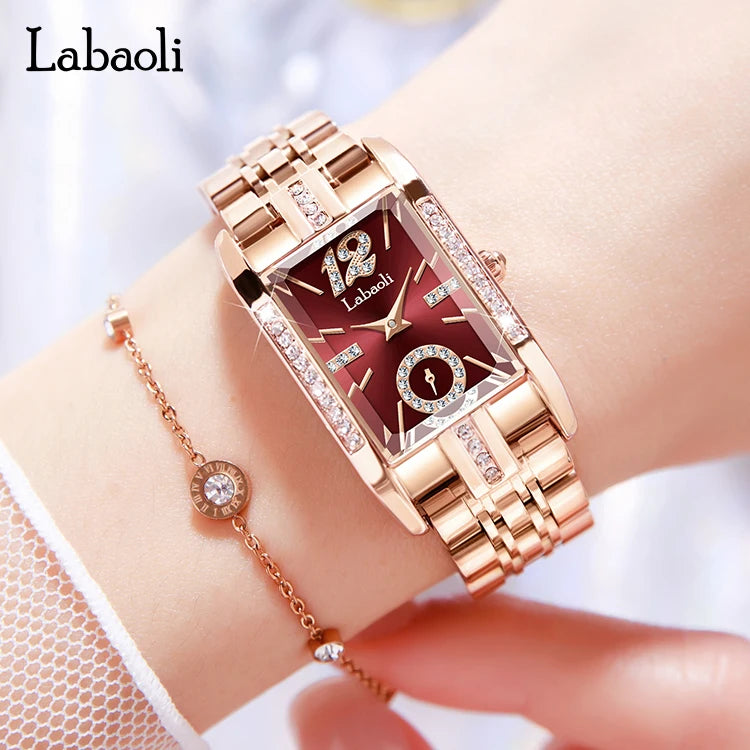 New Arrival Design Waterproof  Resistant Green Dress Dial Luxury  Digital Stop Fashion Gift Set Quartz Watches