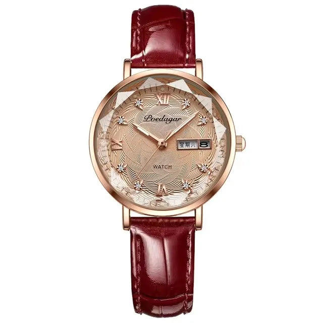 POEDAGAR 3011 Fashion Elegant Original Japan Quartz Movement Women's Wristwatch Waterproof Stainless Steel Strap Watch for Women