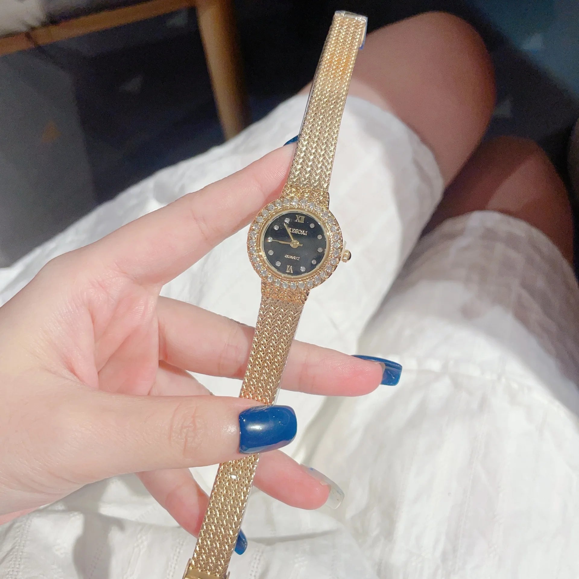 In Stock  Luxury Gold Wrist Watch for Women Ladies  Uhr Minimalist Orologio Donna Small Size  Ladies Quartz Watch