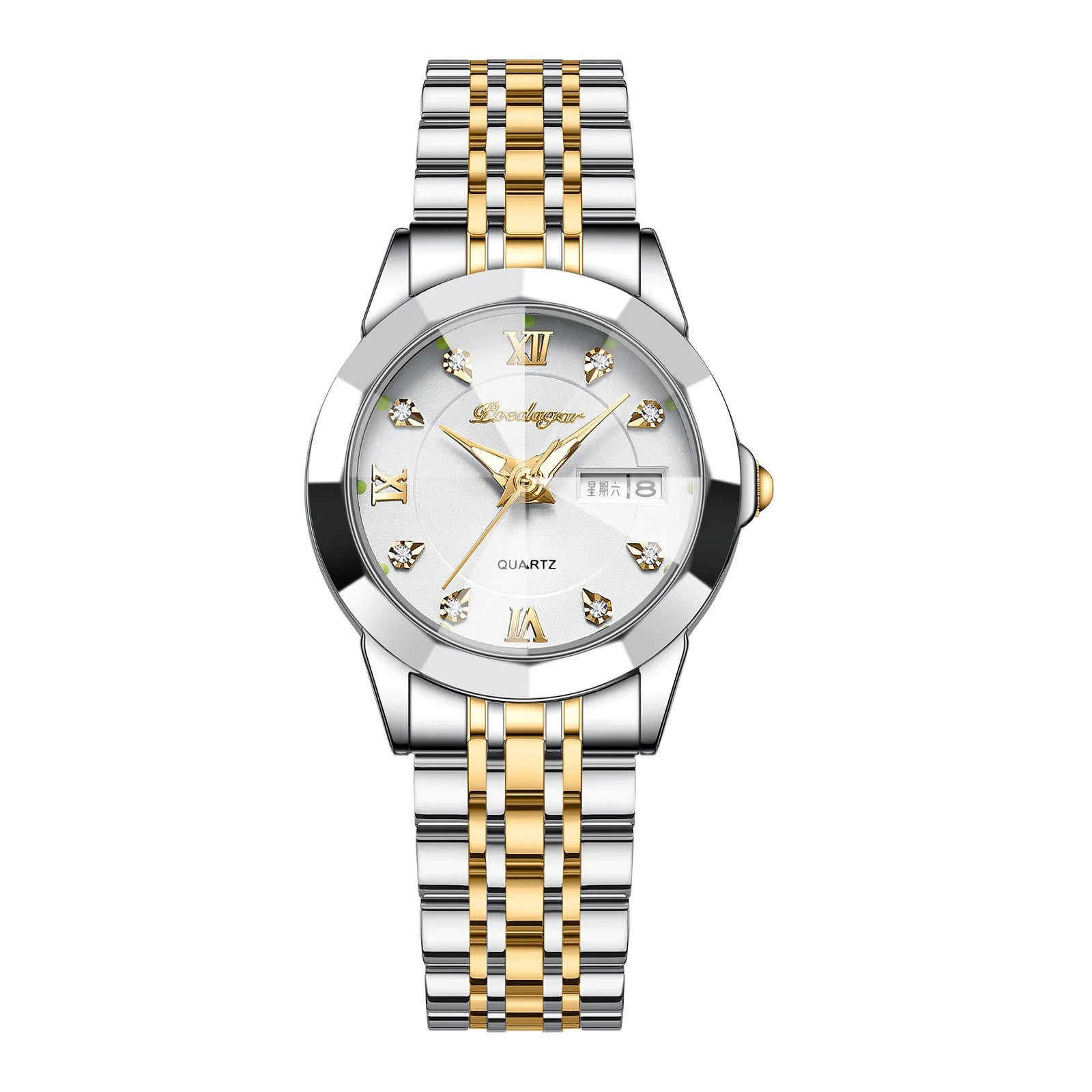 POEDAGAR Luxury Diamond Ladies Watch High Quality Stainless Steel Bracelet Luminous Waterproof Quartz Women's Watches 3076 Clock