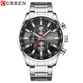 CURREN 8351 Men's Business Watch - 6-Hand Multi-Function Quartz Clock with Steel Band