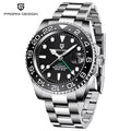 New PAGANI DESIGN 1662 Top Sapphire GMT Watch Stainless Steel Men's Automatic Mechanical Watch Waterproof