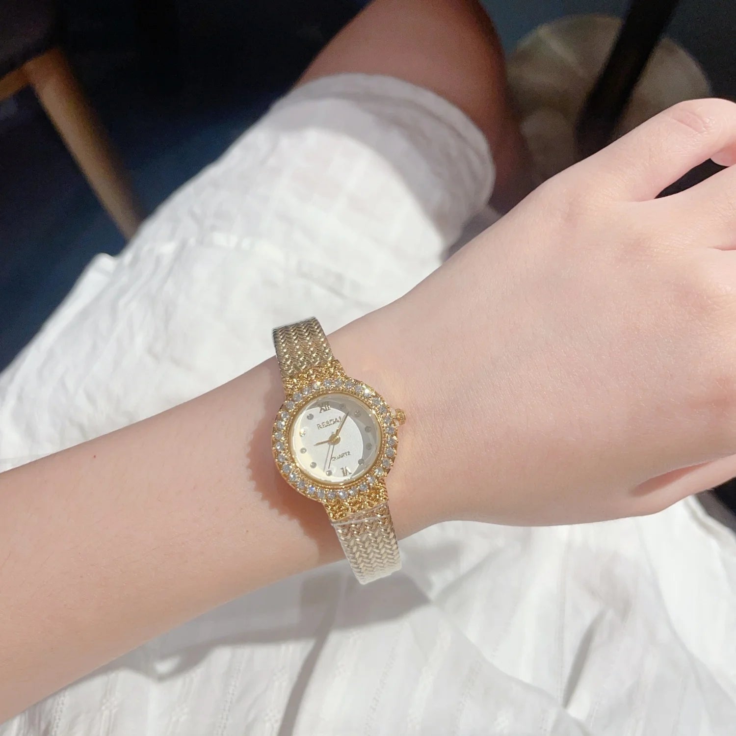 In Stock  Luxury Gold Wrist Watch for Women Ladies  Uhr Minimalist Orologio Donna Small Size  Ladies Quartz Watch