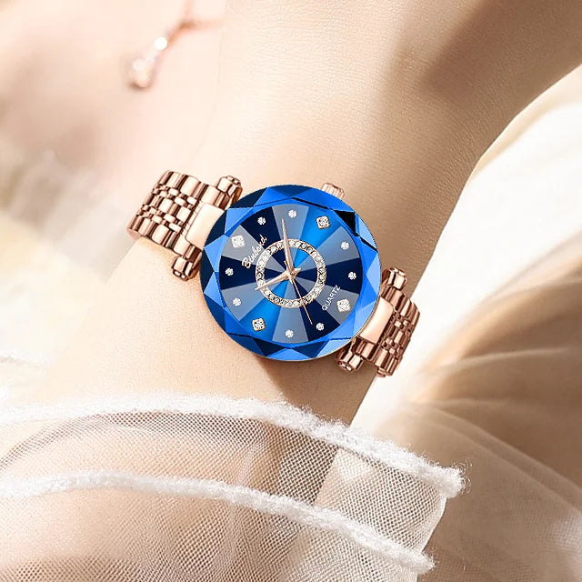 Binbond N106 Luxury Women's Watch - Waterproof Leather Strap Quartz Wristwatch