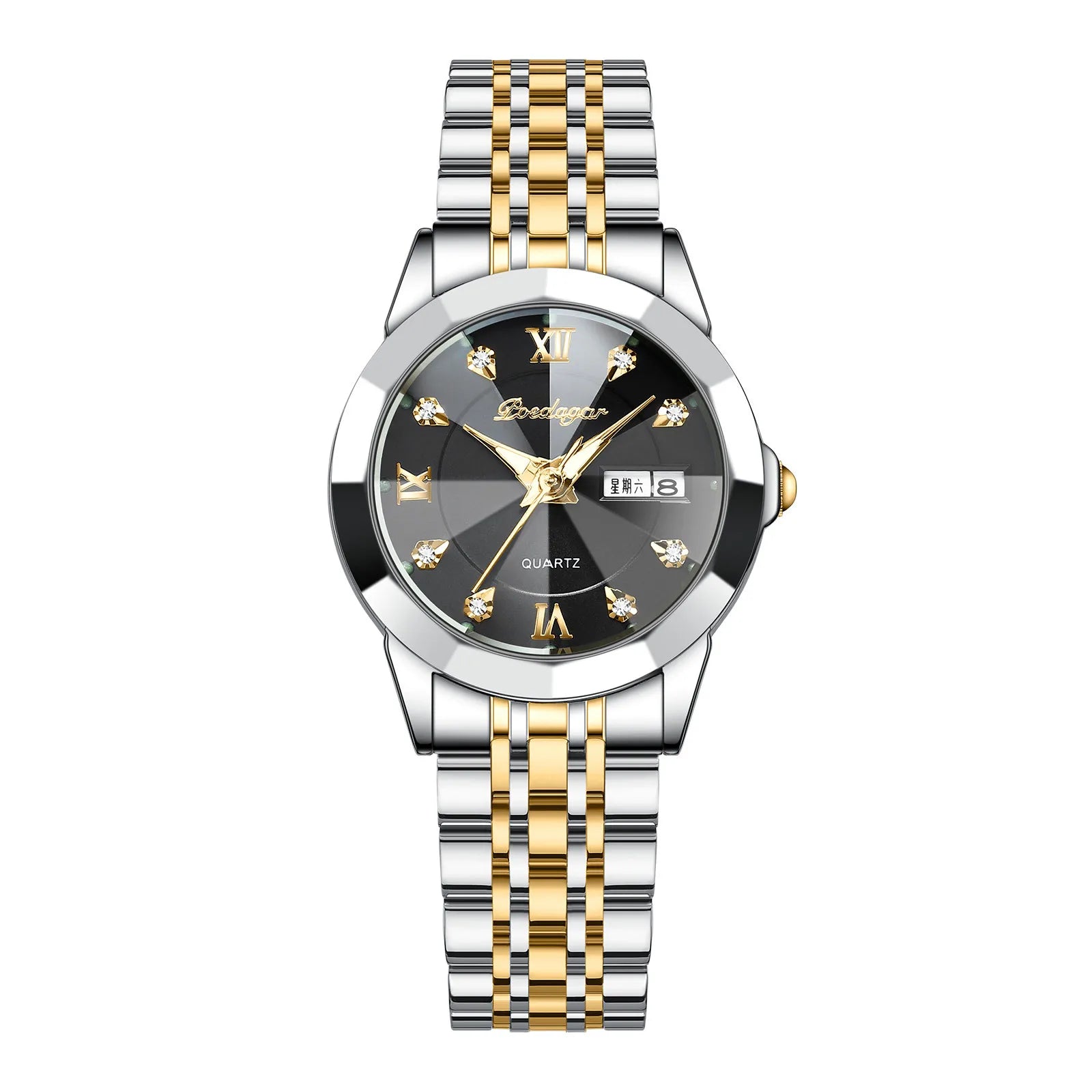 POEDAGAR Luxury Diamond Ladies Watch High Quality Stainless Steel Bracelet Luminous Waterproof Quartz Women's Watches 3076 Clock