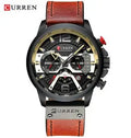 Curren 8329 Quartz Watch for Men Leather Strap Waterproof Luminous Calendar Big Dial Casual Business Sport Fashion Watch