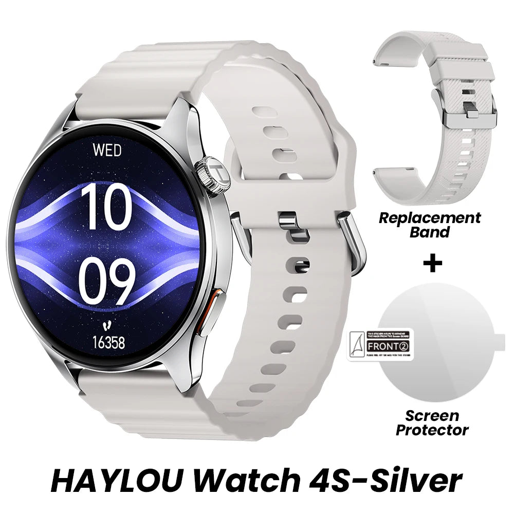 HAYLOU Watch 4S GPS Smartwatch - 1.43” HD AMOLED Display, 5 Satellite Positioning, 120+ Sport Modes