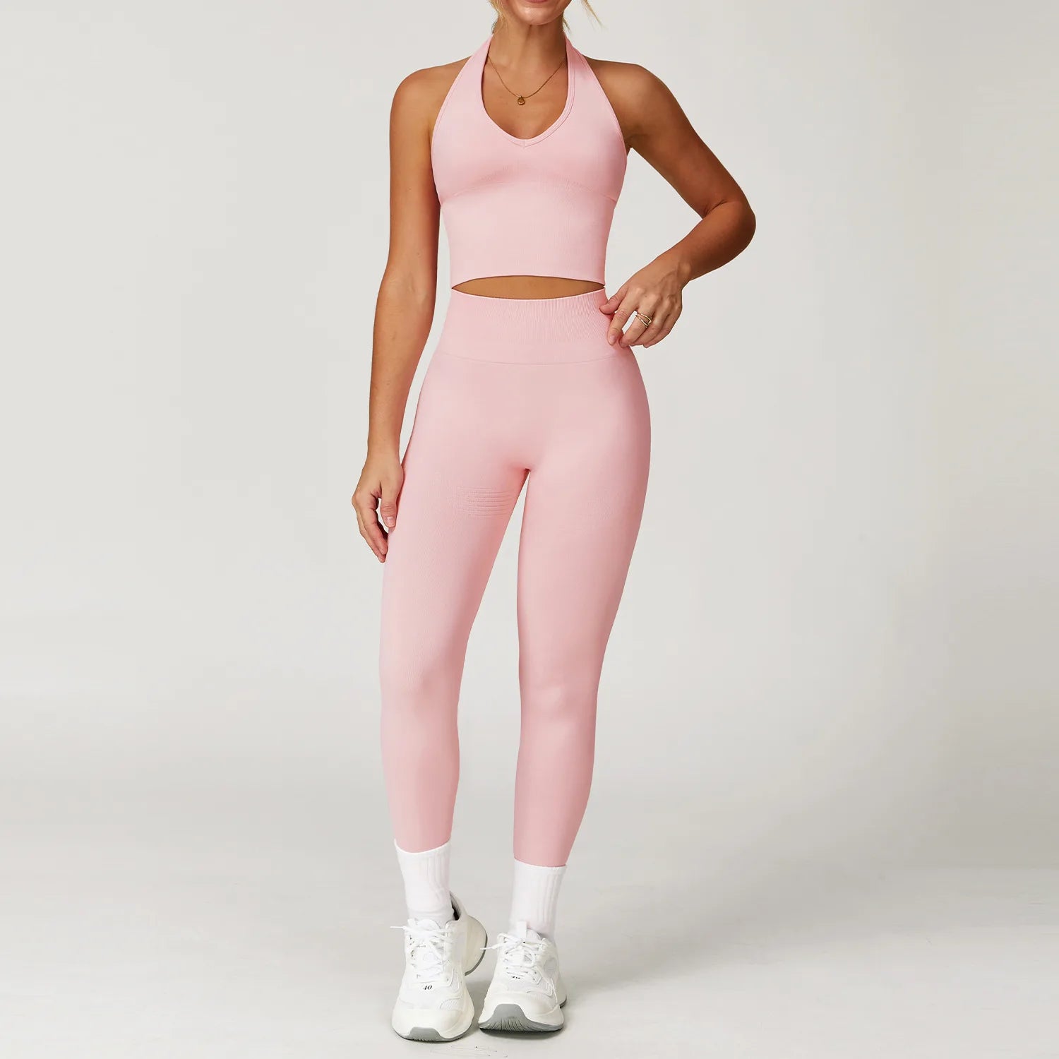 2/3/4PCS Yoga Set Gym Clothes Sportswear Seamless Yoga Suits For Women Fitness Long Sleeved Tracksuits Sports Bra Gym Leggings