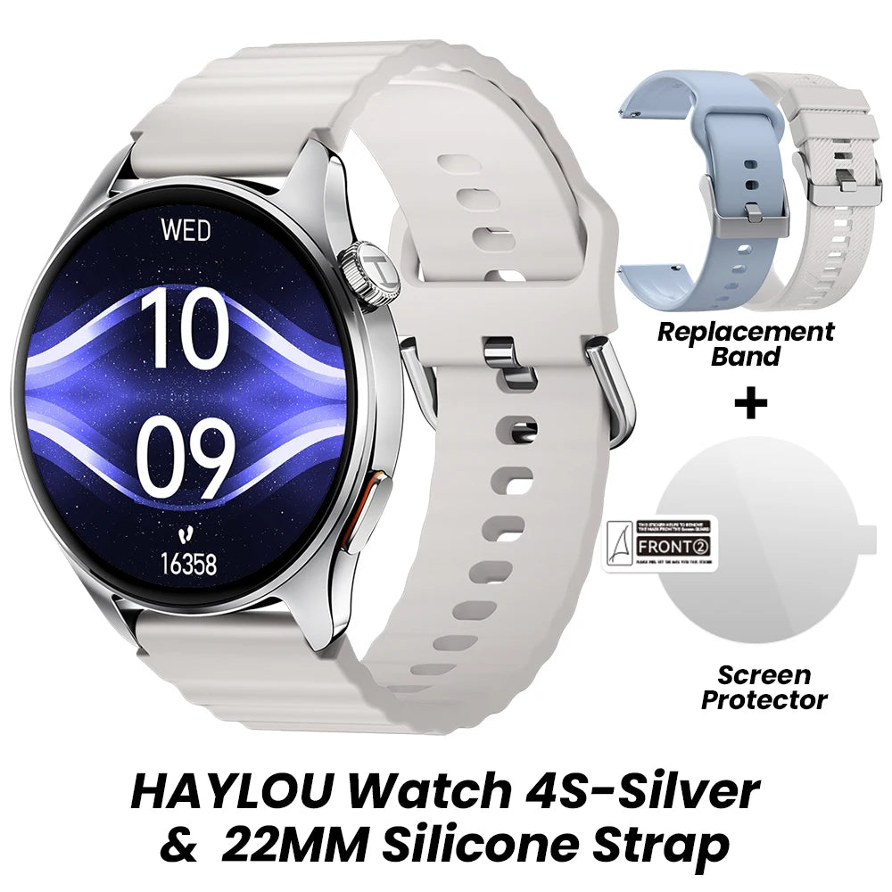 HAYLOU Watch 4S GPS Smartwatch - 1.43” HD AMOLED Display, 5 Satellite Positioning, 120+ Sport Modes