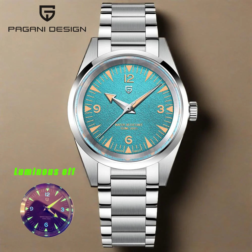 PAGANI DESIGN 2025Neue Mode Einfache Herren Sport Quarzuhren VH31 PD1793 Saphir Edelstahl Nachtuhr reloj hombre