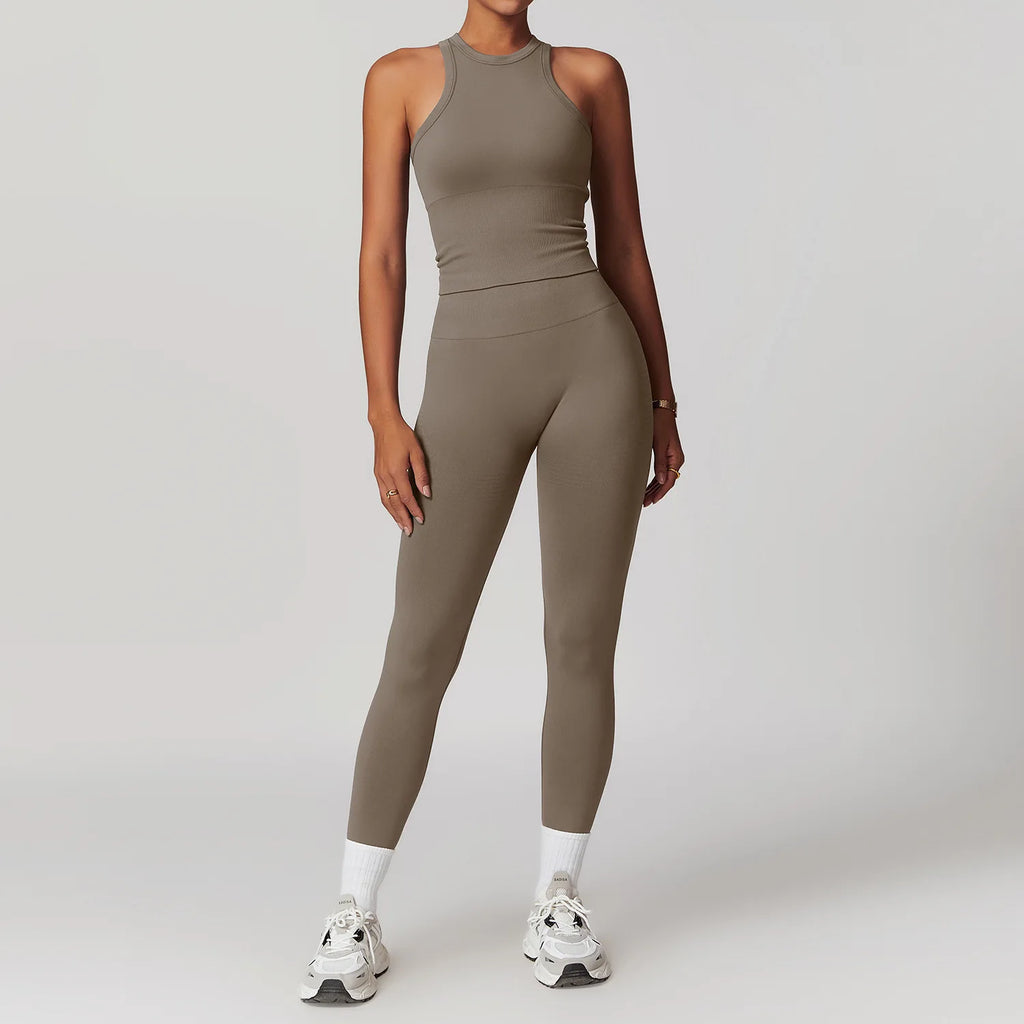 2/3/4PCS Yoga Set Gym Clothes Sportswear Seamless Yoga Suits For Women Fitness Long Sleeved Tracksuits Sports Bra Gym Leggings