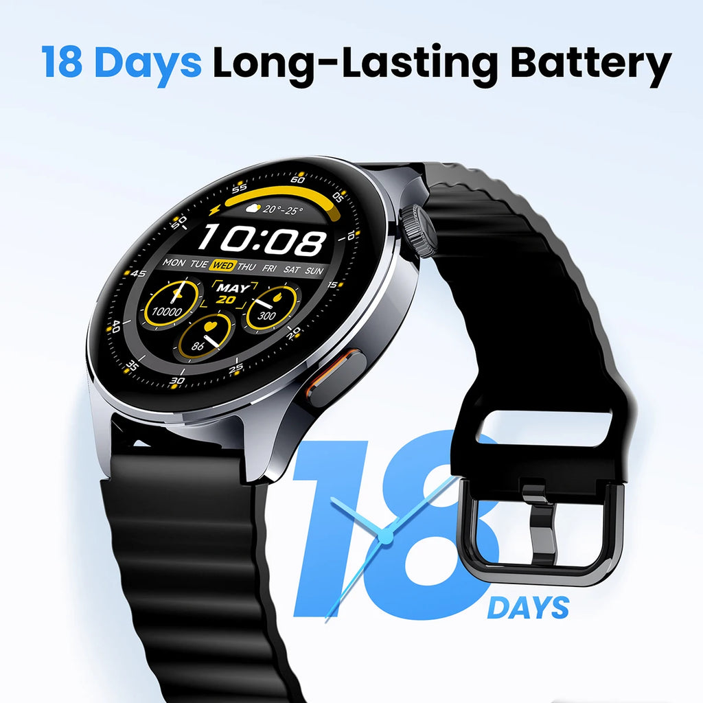HAYLOU Watch 4S GPS Smartwatch - 1.43” HD AMOLED Display, 5 Satellite Positioning, 120+ Sport Modes