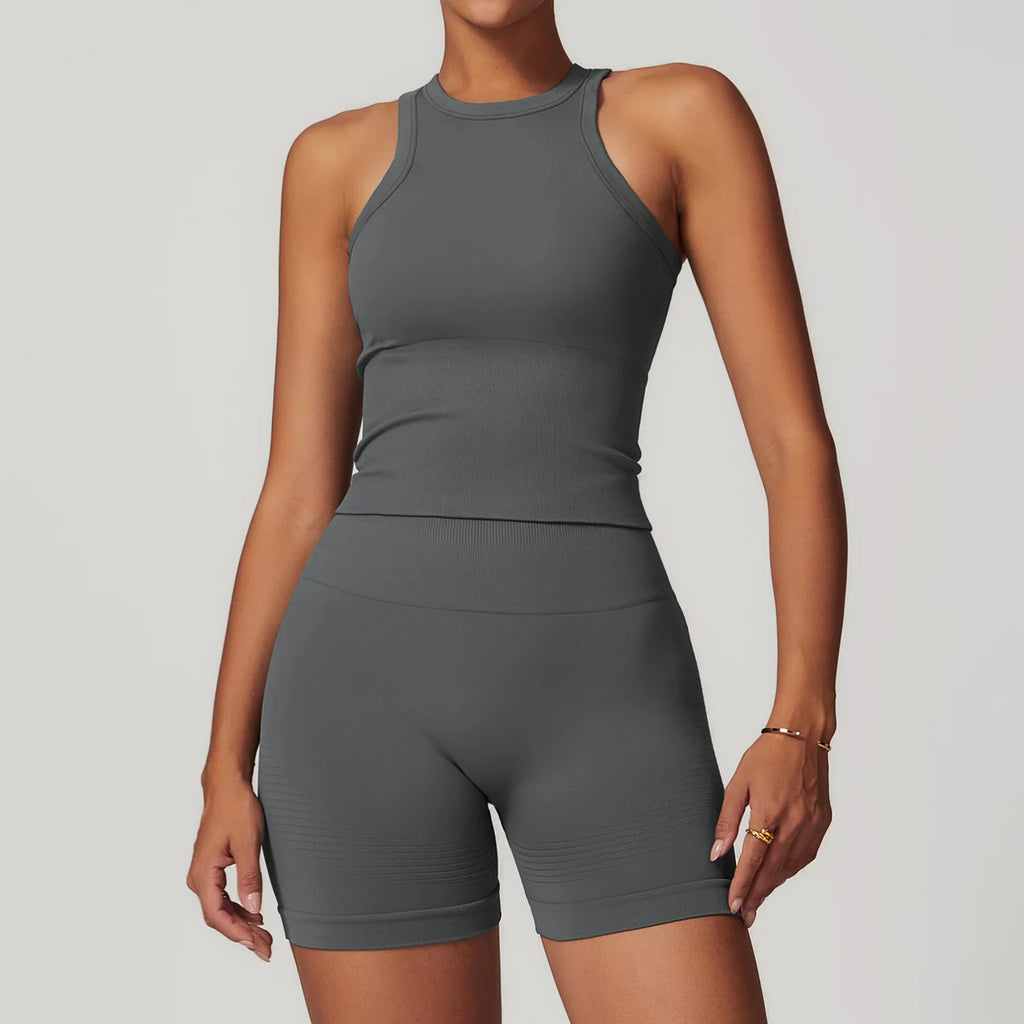 2/3/4PCS Yoga Set Gym Clothes Sportswear Seamless Yoga Suits For Women Fitness Long Sleeved Tracksuits Sports Bra Gym Leggings
