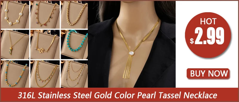 DIEYURO 316L Stainless Steel Large Heart Zircon Necklace For Women New Simple Girls Clavicle Chain Jewelry Birthday Party Gifts