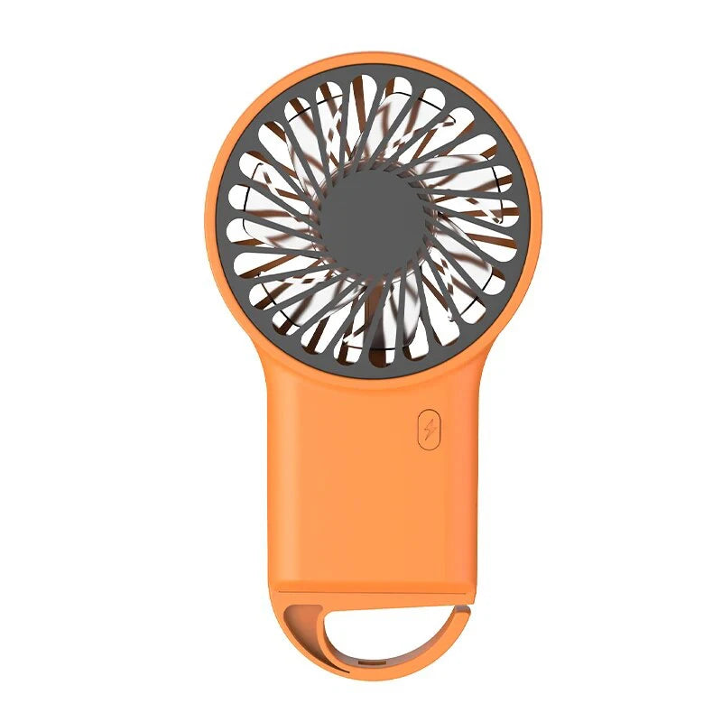Handheld Foldable Mini Fan Desktop USB Charging Fan With Carabiner Hiking Clip-On Compact Fan Summer Heat Relief Travel Fan