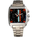 JARAGAR 569 Retro Square Dial Unique Men's Automatic Mechanical Watch Calendar Week Steel Strap Casual Men's Clock reloj hombre