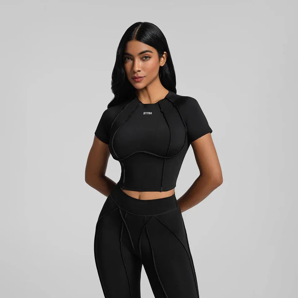 BetterMe  Women Yoga Sport T Shirts Fitness Clothes Short Sleeve Yoga Shirt Gym Top Running Active Wear Sport Tops