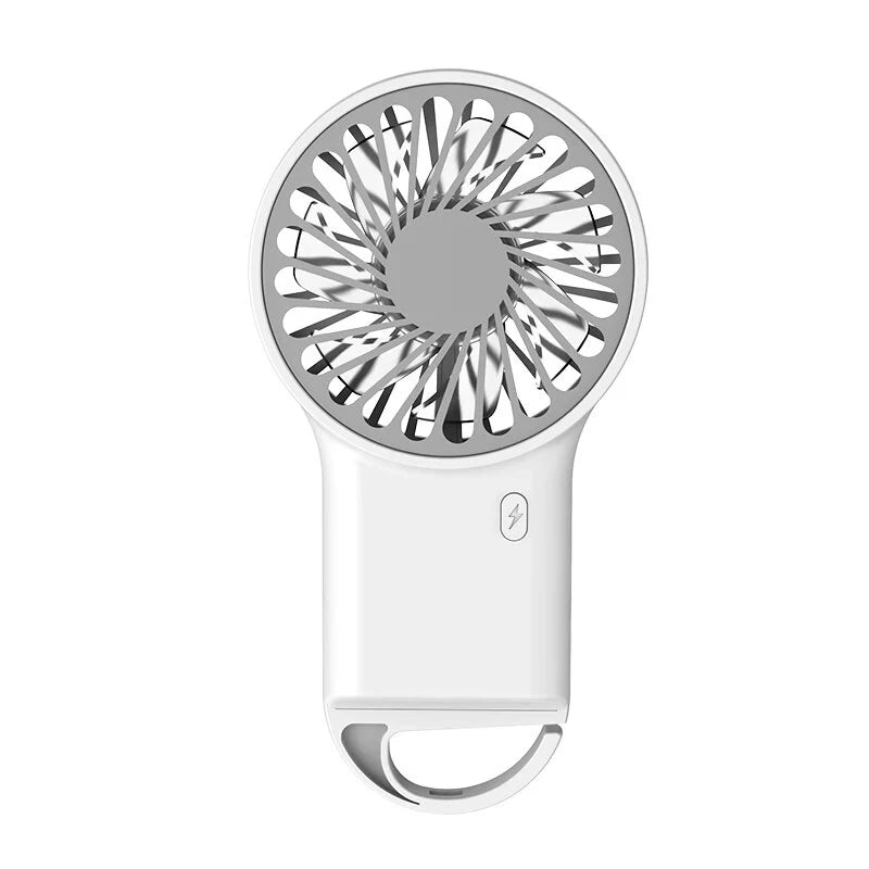 Handheld Foldable Mini Fan Desktop USB Charging Fan With Carabiner Hiking Clip-On Compact Fan Summer Heat Relief Travel Fan