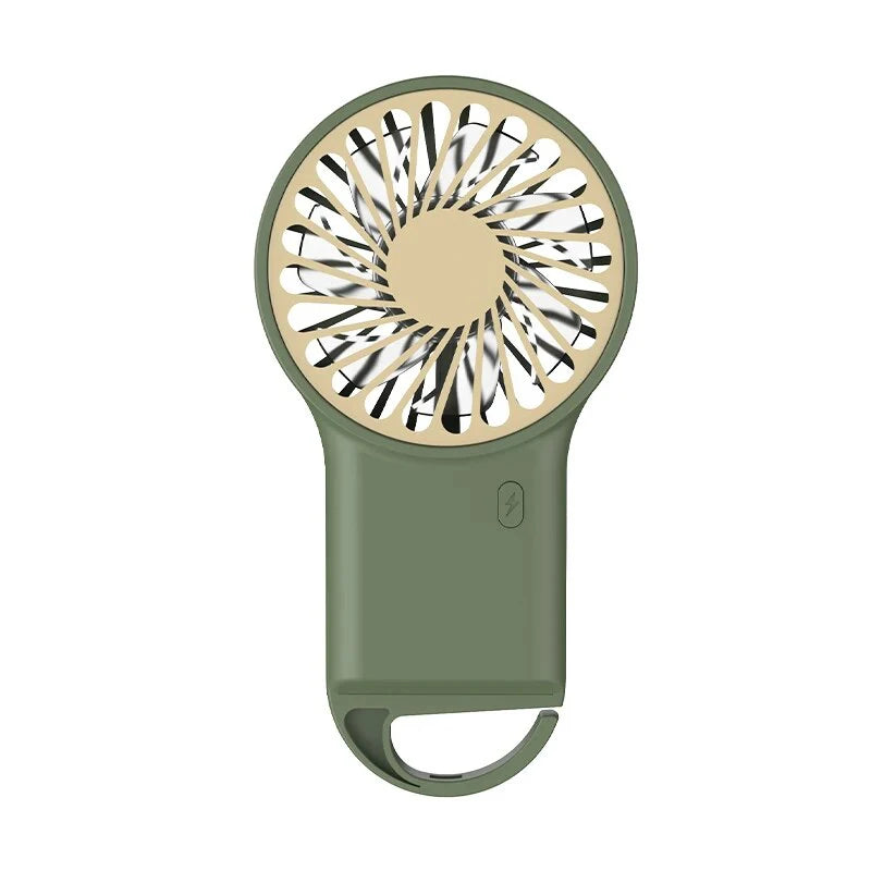 Handheld Foldable Mini Fan Desktop USB Charging Fan With Carabiner Hiking Clip-On Compact Fan Summer Heat Relief Travel Fan