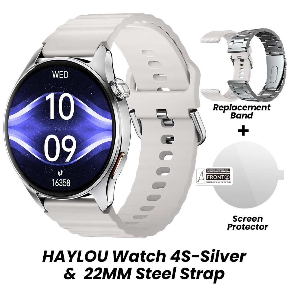 HAYLOU Watch 4S GPS Smartwatch - 1.43” HD AMOLED Display, 5 Satellite Positioning, 120+ Sport Modes