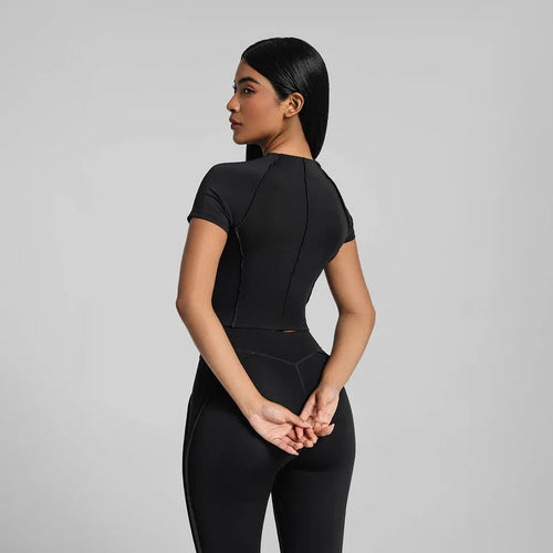 BetterMe  Women Yoga Sport T Shirts Fitness Clothes Short Sleeve Yoga Shirt Gym Top Running Active Wear Sport Tops