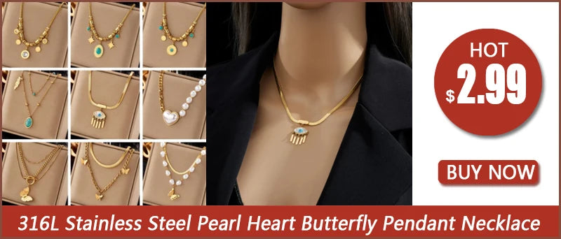 DIEYURO 316L Stainless Steel Large Heart Zircon Necklace For Women New Simple Girls Clavicle Chain Jewelry Birthday Party Gifts