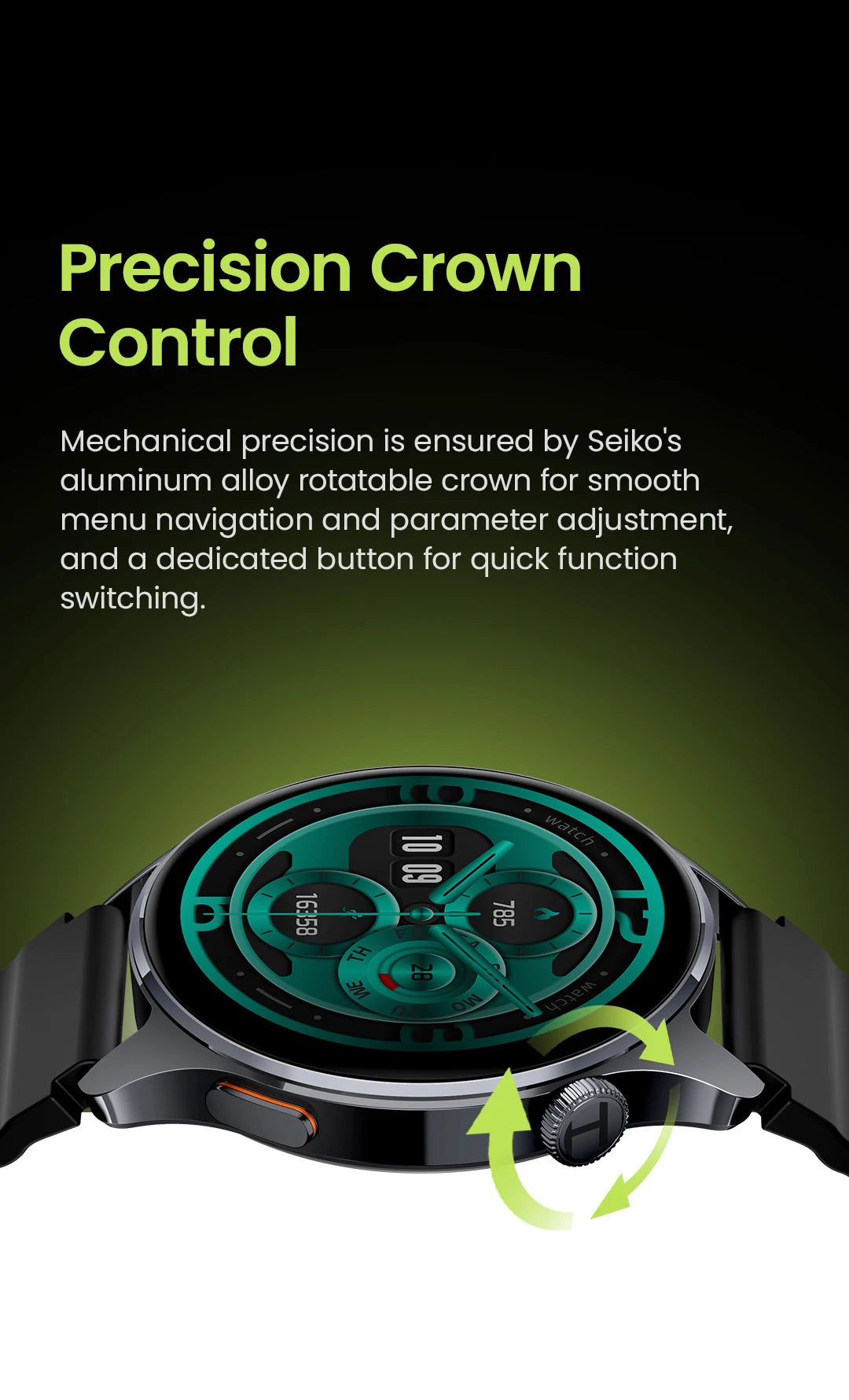 HAYLOU Watch 4S GPS Smartwatch - 1.43” HD AMOLED Display, 5 Satellite Positioning, 120+ Sport Modes