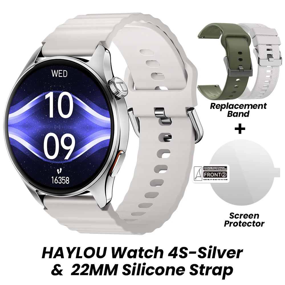 HAYLOU Watch 4S GPS Smartwatch - 1.43” HD AMOLED Display, 5 Satellite Positioning, 120+ Sport Modes