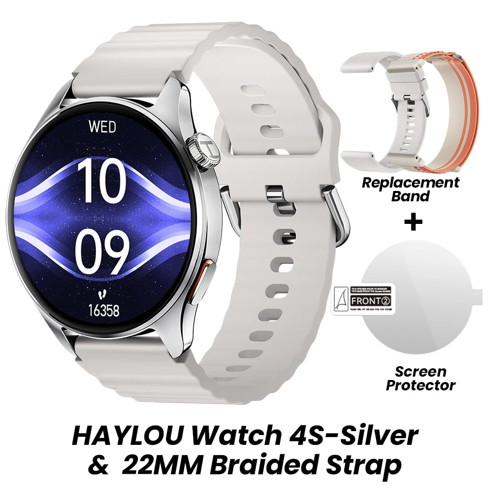 HAYLOU Watch 4S GPS Smartwatch - 1.43” HD AMOLED Display, 5 Satellite Positioning, 120+ Sport Modes