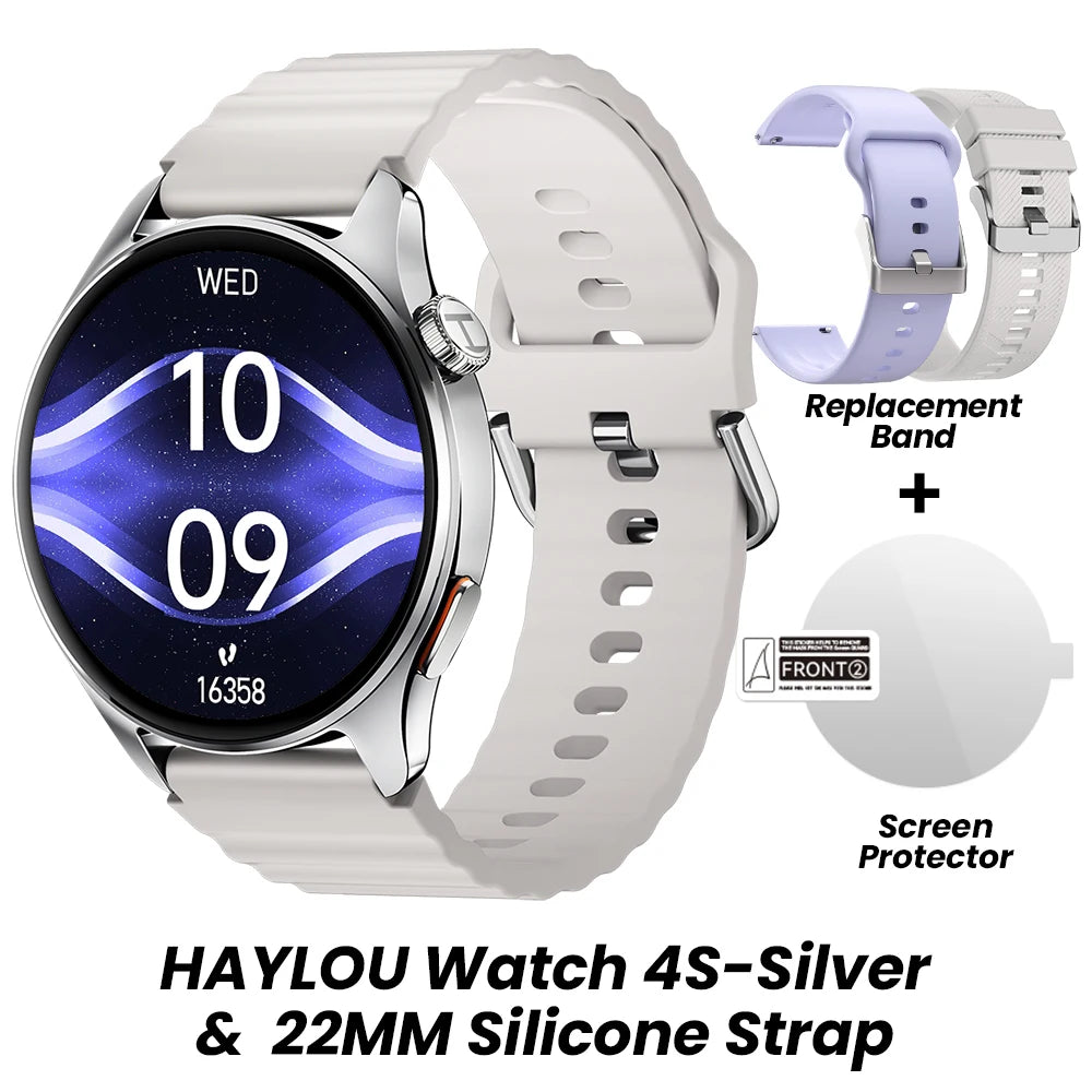 HAYLOU Watch 4S GPS Smartwatch - 1.43” HD AMOLED Display, 5 Satellite Positioning, 120+ Sport Modes